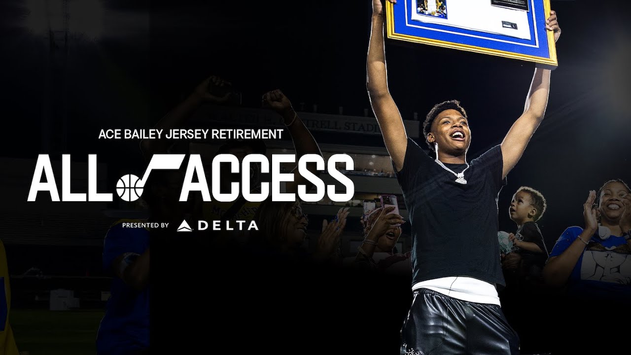 ACE BAILEY'S high school JERSEY RETIREMENT 💙💛 | Utah Jazz #AllAccess presented by @Delta
