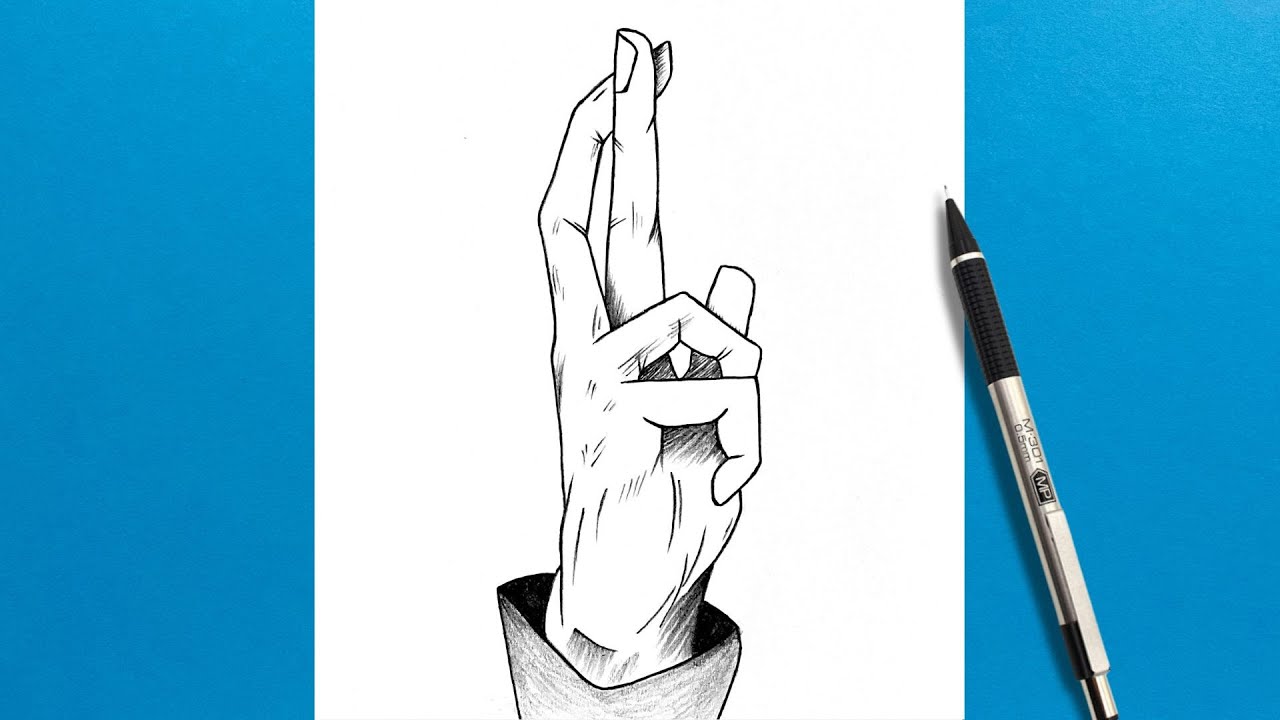 How To Draw Gojo Satoru's Hand Sign Easy Step By Step | Hand Drawing Tutorial For Beginners