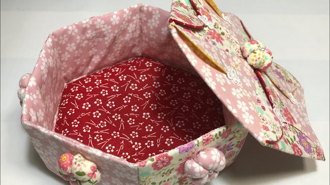 【手芸】卓上小物入れ用の蓋の作り方[Handicraft] How to make a lid for a tabletop accessory case