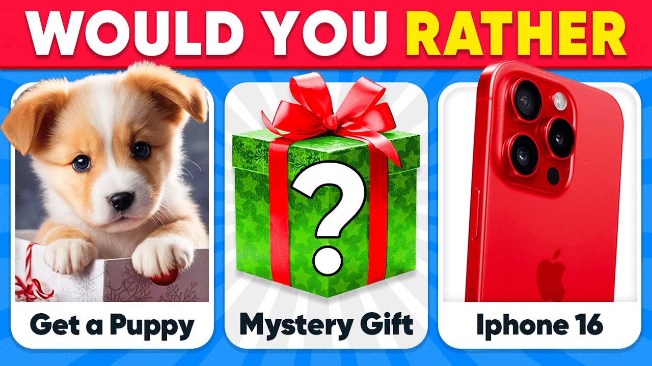 Would You Rather…? MYSTERY Gift 🎅🎄🎁 CHRISTMAS Edition | Quiz Kingdom