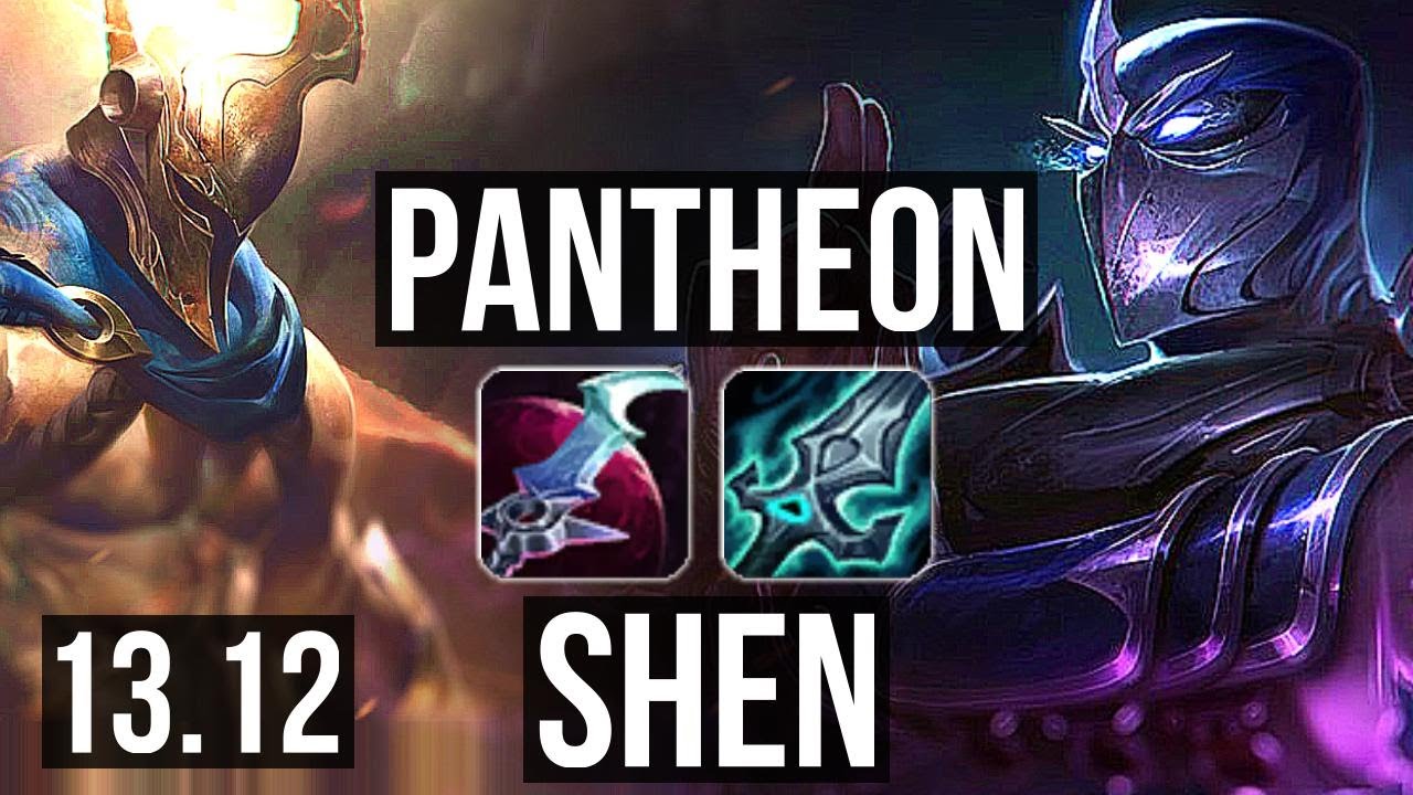 PANTHEON vs SHEN (TOP) | 6/0/3, 700+ games, Dominating | NA Master | 13.12