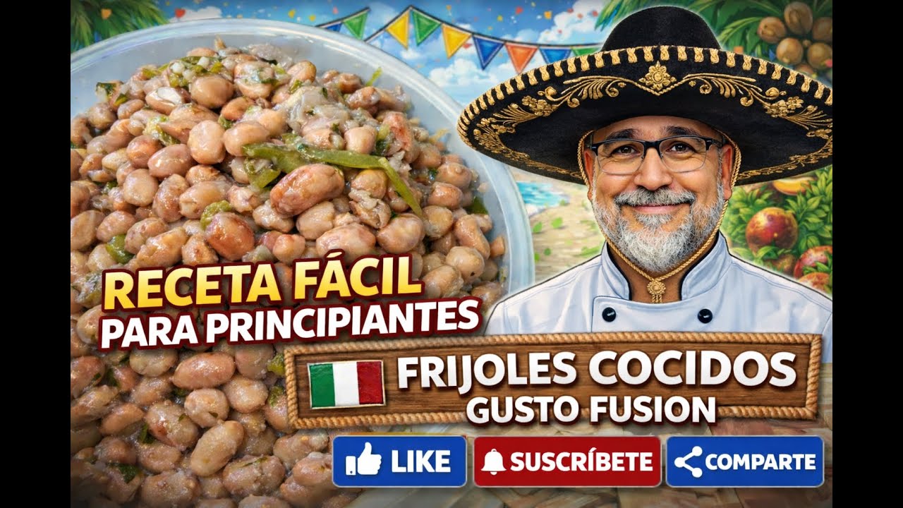 Frijoles Cocidos Tradicionales | Receta para principiantes | Fácil y Económica 🍲 | GUSTO FUSIÓN