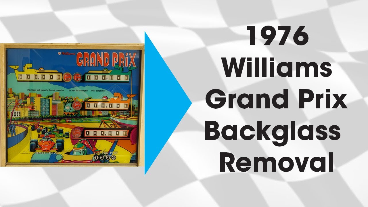 1976 Williams Pinball Grand Prix Backglass Removal