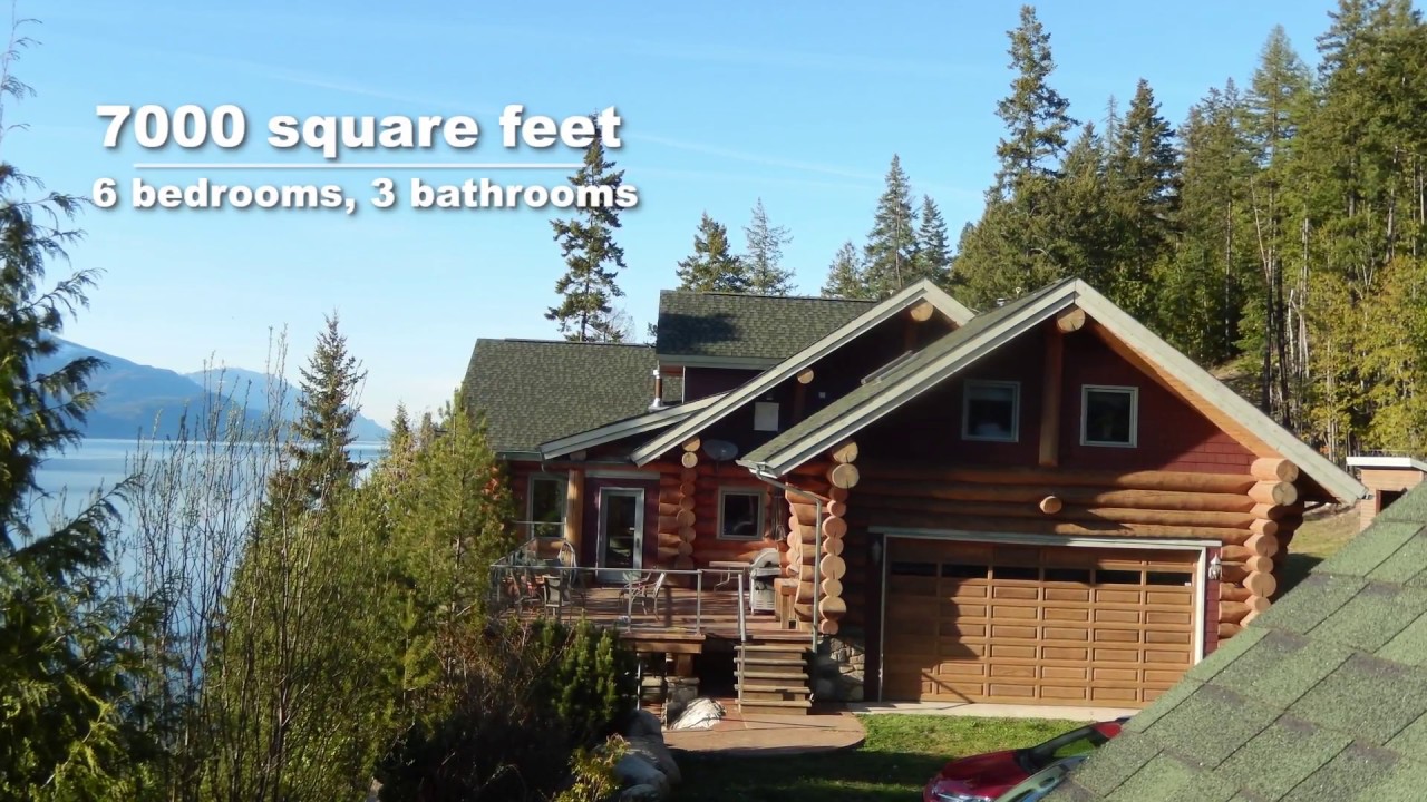 Luxury log homes for sale 27 Acres | Pristine Waterfront Property | BC Canada