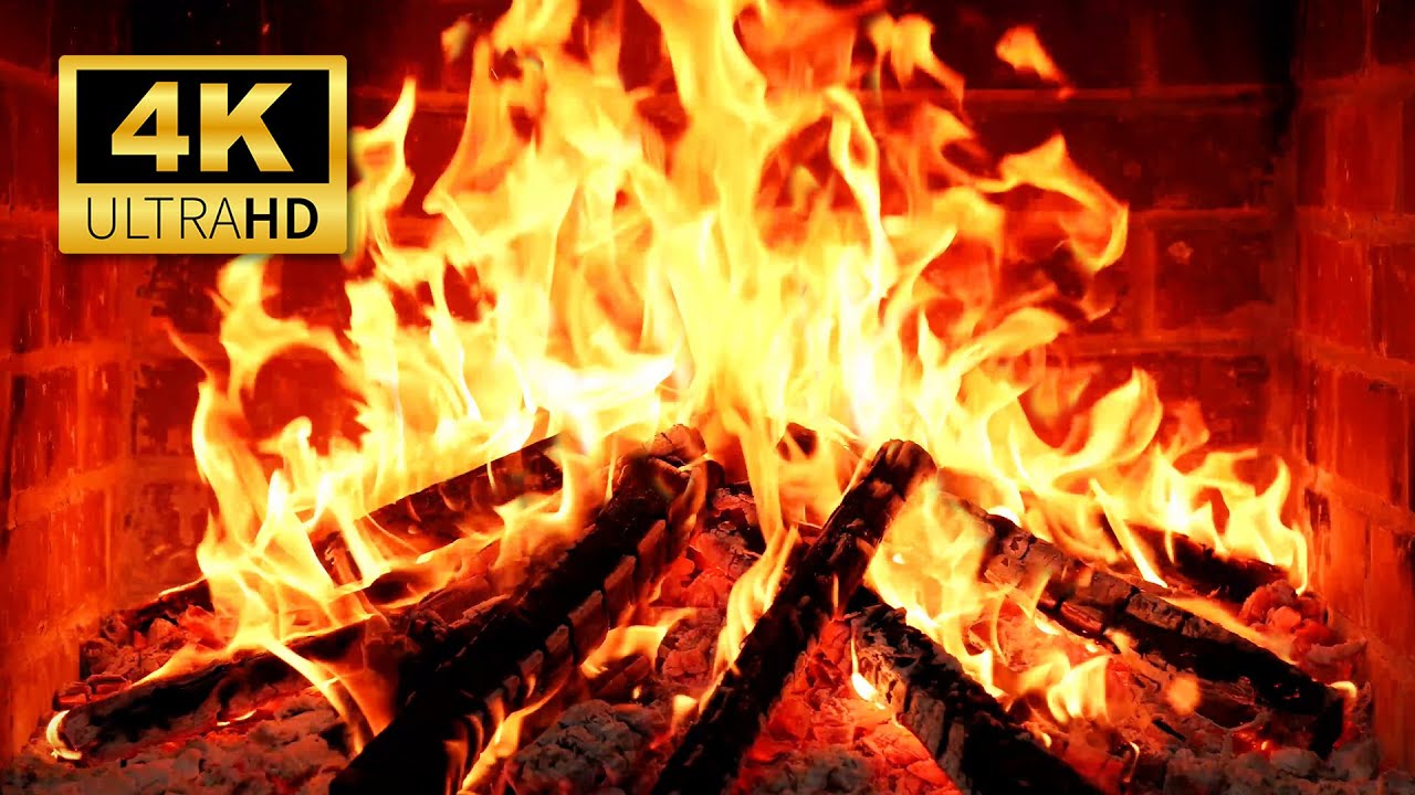 ASMR Fireplace 4K UHD 🔥 Cozy Winter Crackling Logs | Relaxing Fireplace Sounds for Sleep (12H)