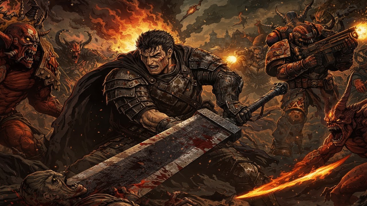 What If Guts from Berserk Landed in the Warhammer 40K Universe?