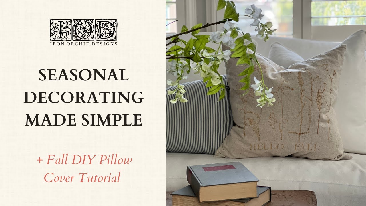 Seasonal Decorating Made Simple + Fall DIY Pillow Cover Tutorial