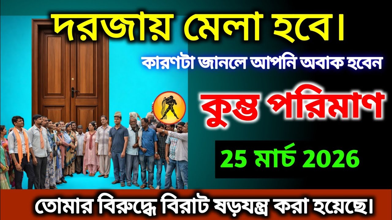 কুম্ভ রাশি 18 মার্চ 2026 দরজায় মেলা বসবে, কারণ হবে আপনার জীবনে এক ধাক্কা, তাড়াতাড়ি দেখুন।