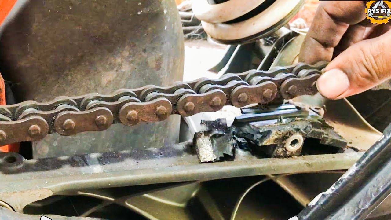 How To Replace KTM RC 390 Chain Case Cover And Chain Slider | English