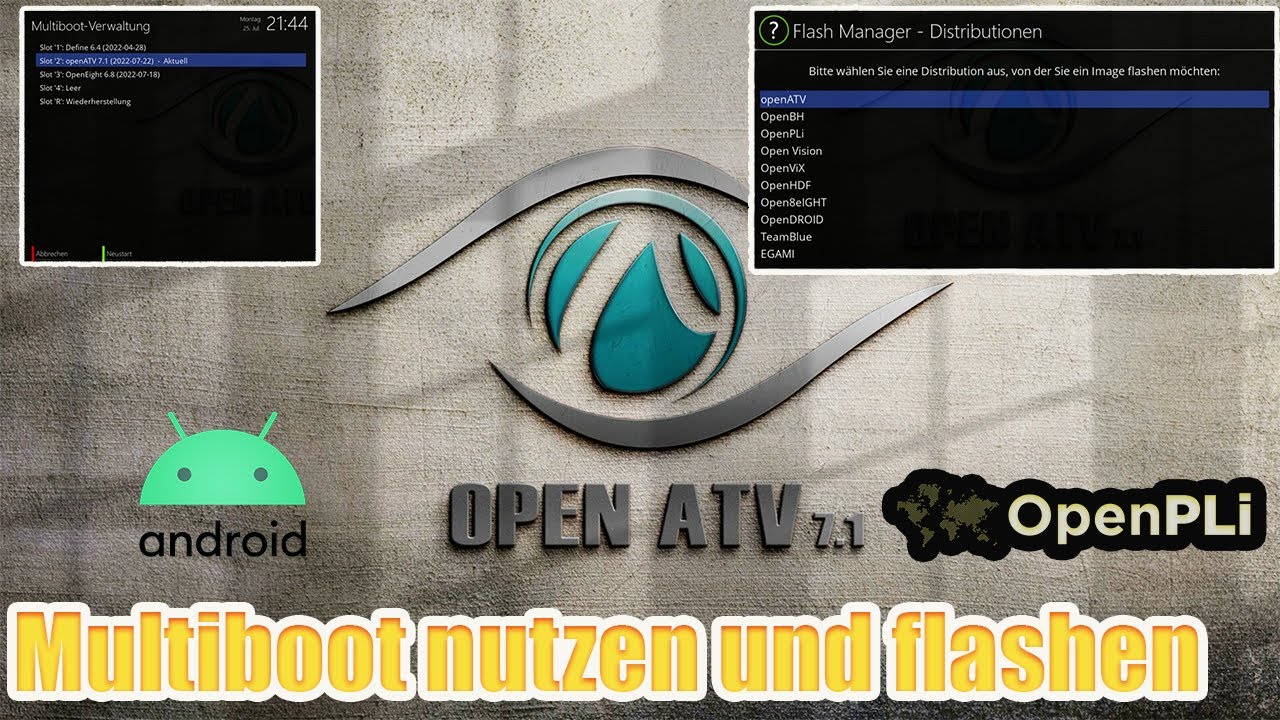 Multiboot nutzen und flashen | E2 Linux Receiver | Octagon | Gigablue | Anadol | Axas | Qviart