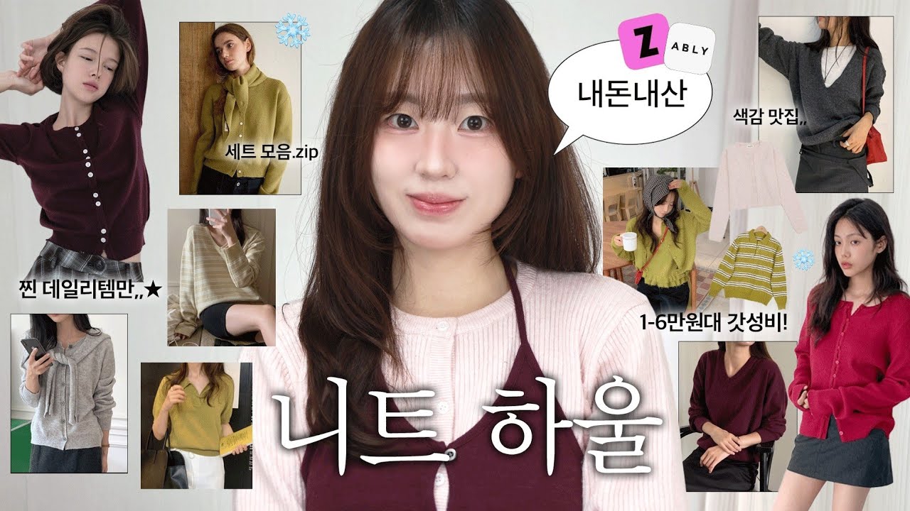 내돈내산💸 1-6만원대 색감 예쁜 갓성비 니트 11개⋆✴︎˚｡⋆ 지그재그&bull;에이블리 니트 하울!