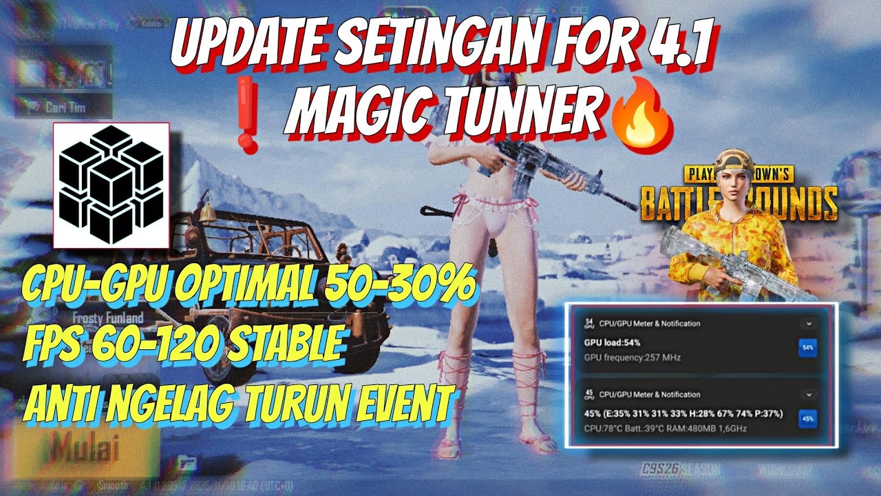 Update setingan PUBGM 4.1 agar tidak ngelag dengan Magic Tunner🔥