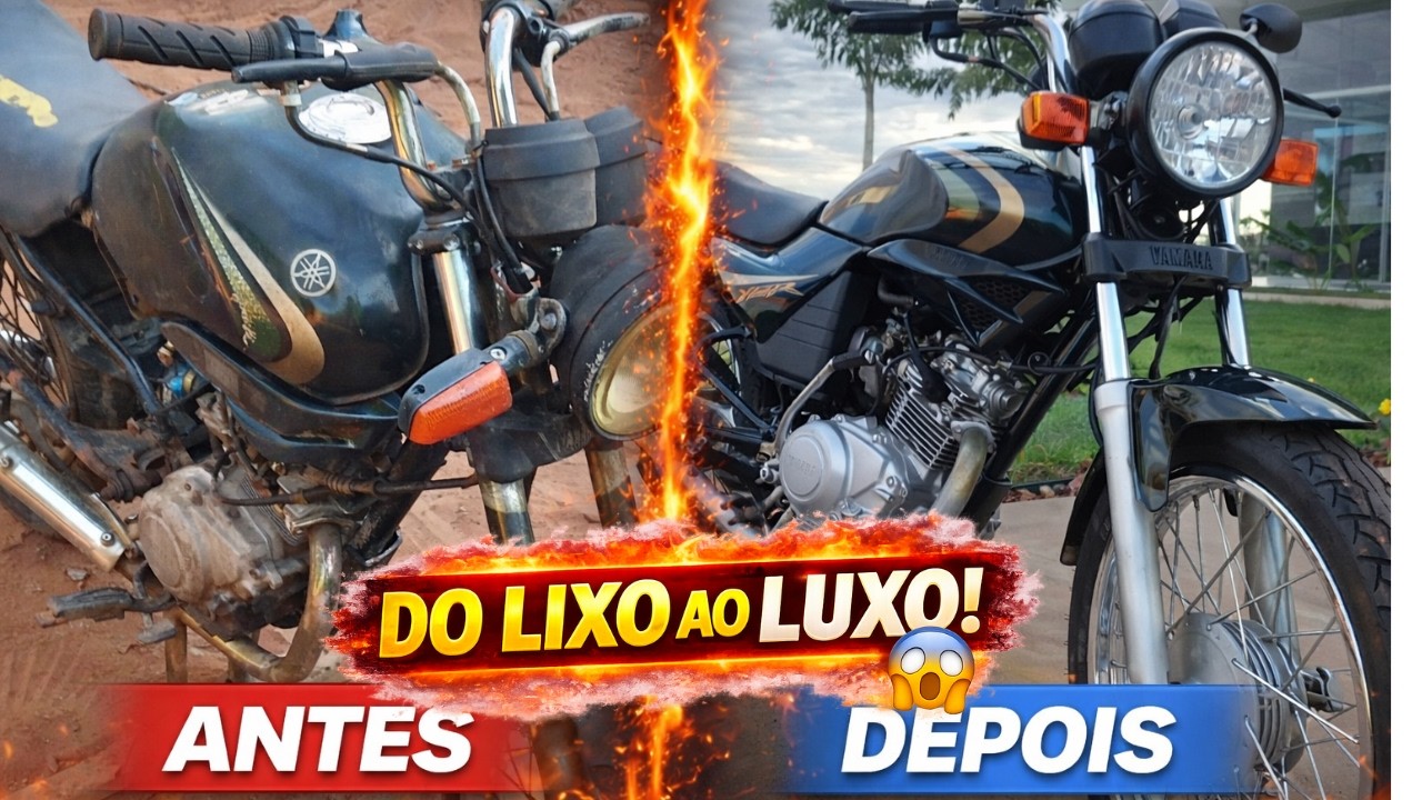 DO LIXO AO LUXO: Transformei uma MOTO de LEILÃO em uma YBR 125K NOVINHA! FROM TRASH TO TREASURE