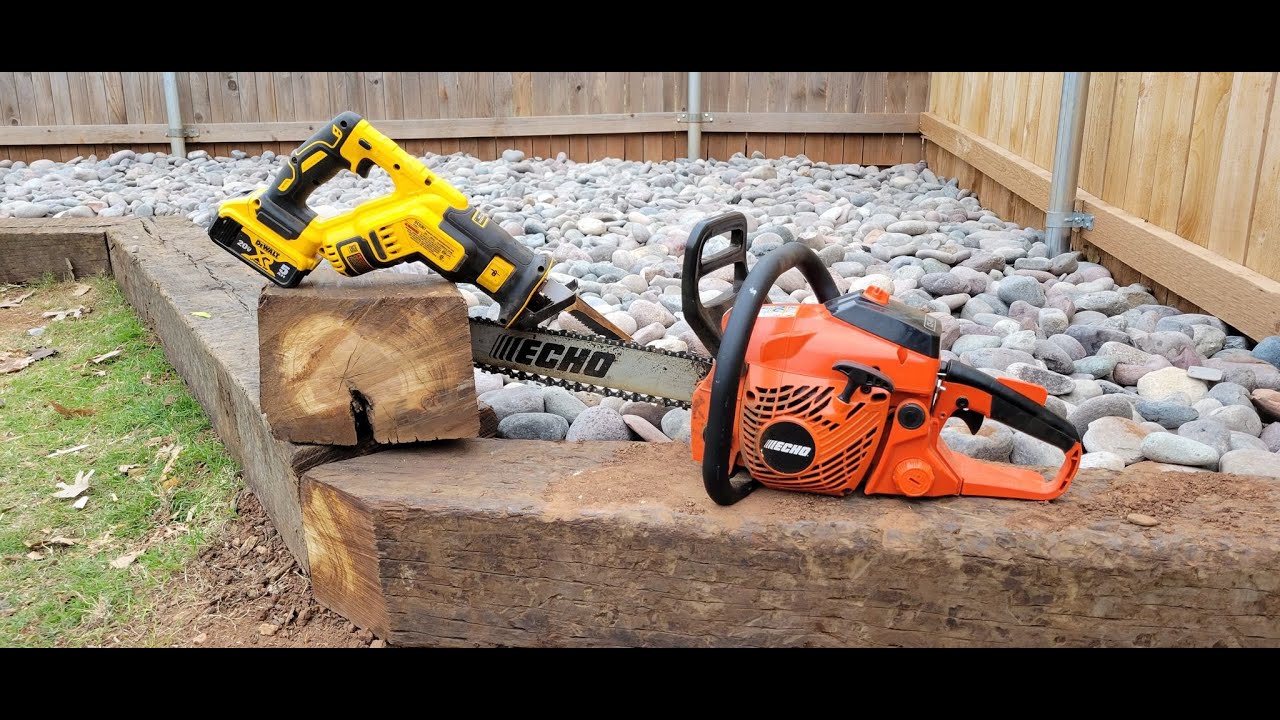 Cutting Railroad Ties with a Chainsaw vs Reciprocating Saw