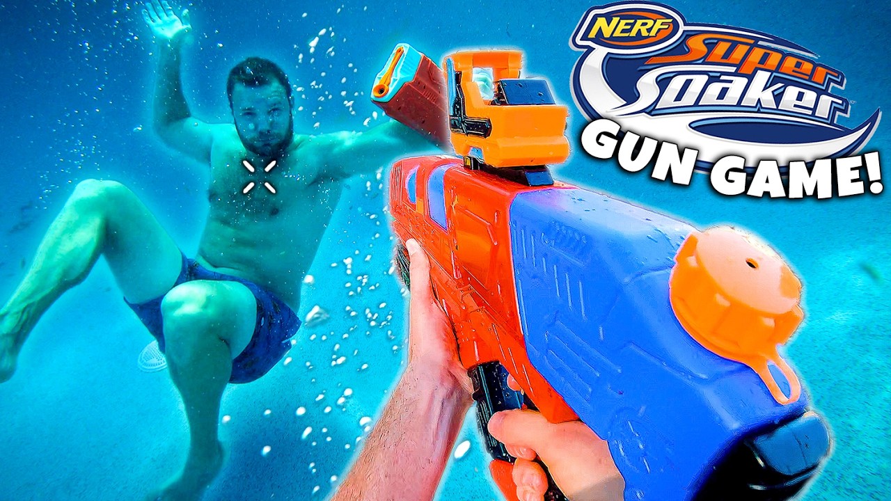 NERF SUPER SOAKER GUN GAME | THE MOVIE!