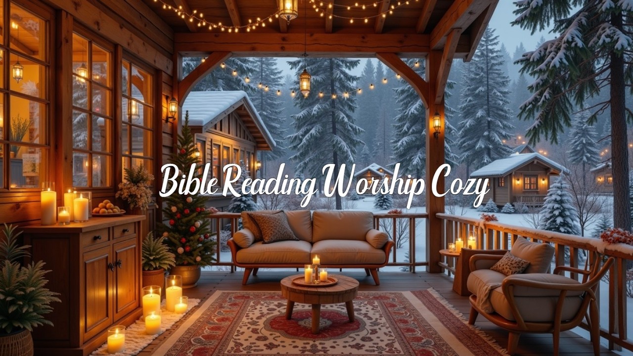 Уютная зимняя музыка поклонения для тихого времени с Богом ~ Мирный христианин