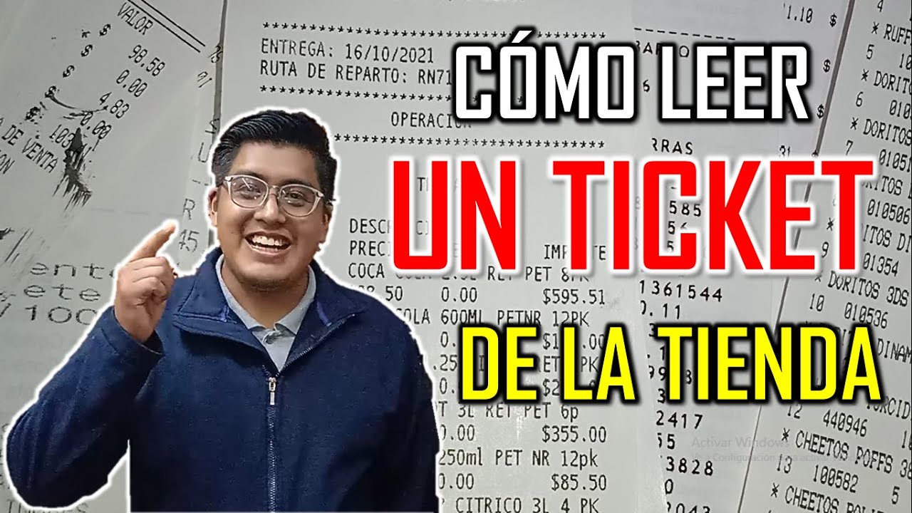¿Cómo leer un ticket de los proveedores de la tienda?