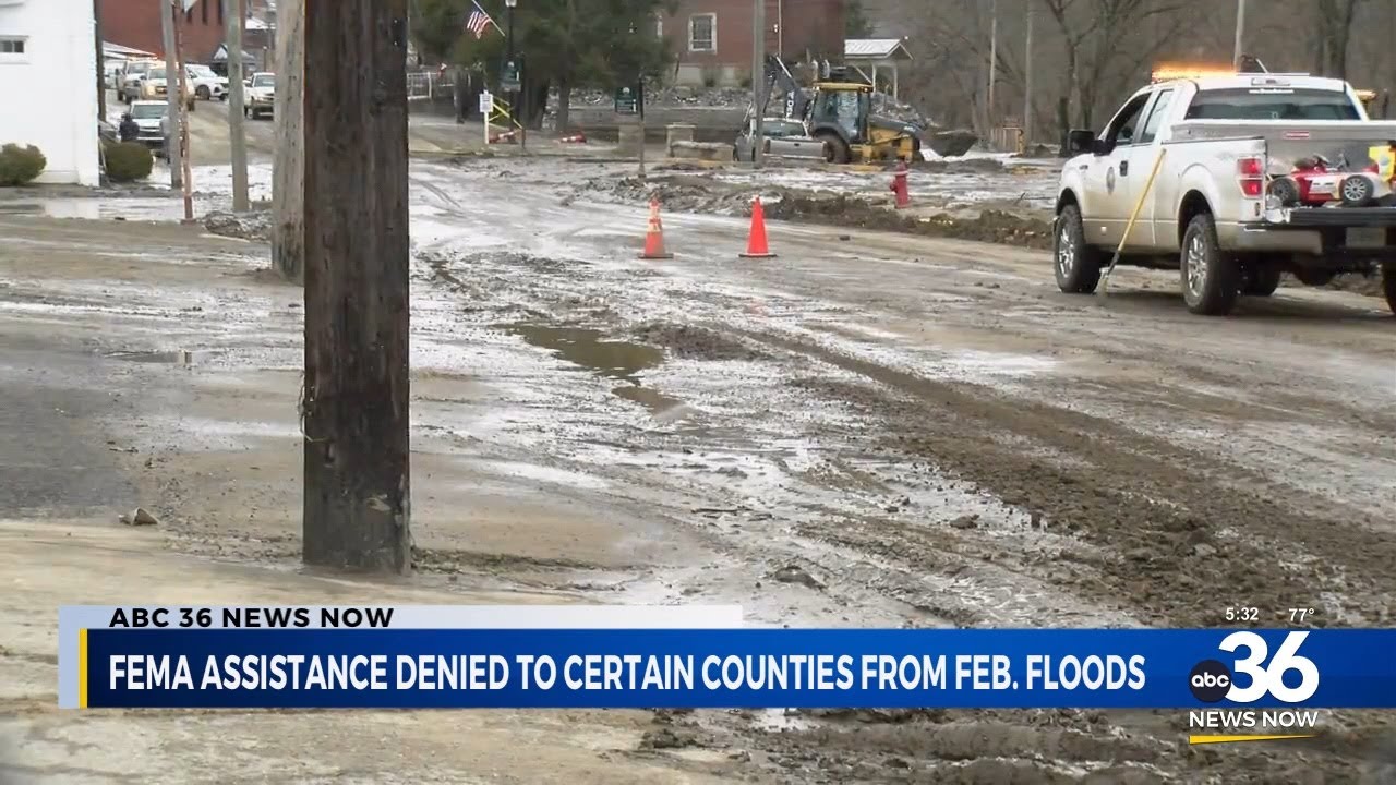 FEMA assistance denied to certain counties affected by February floods