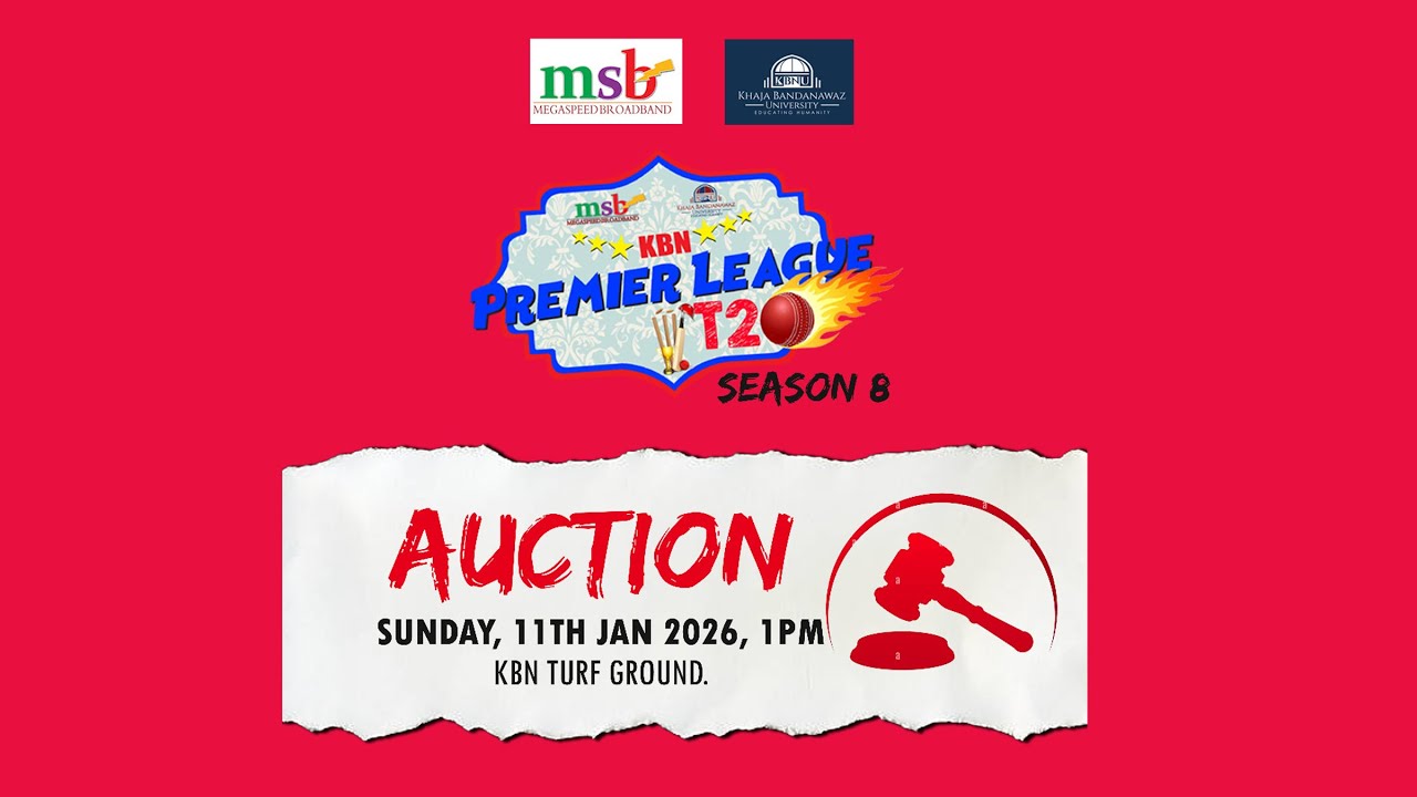 KBN PREMIER LEAGUE SEASON 8 AUCTION LIVE FROM 1PM ONWARDS SUNDAY 11 JAN