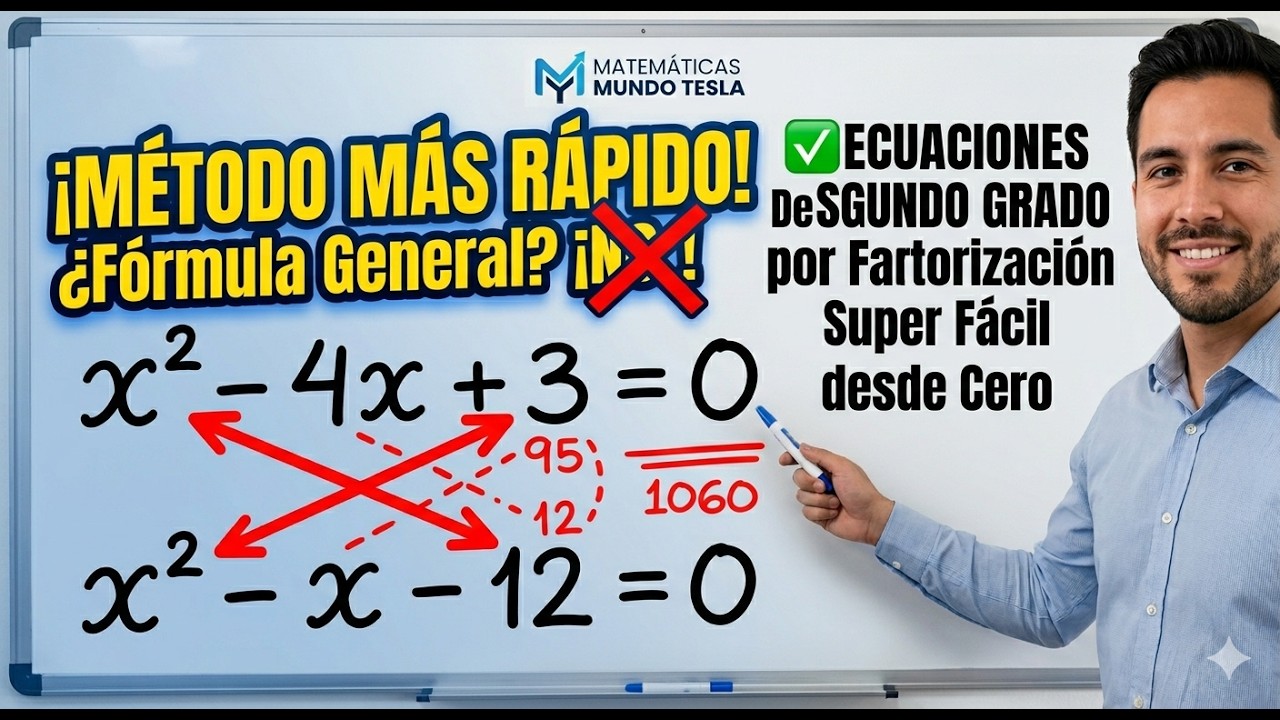 ✅✅ECUACIONES De SEGUNDO GRADO por Factorización 2025 Super Fácil desde Cero MÉTODO ASPA SIMPLE 2025