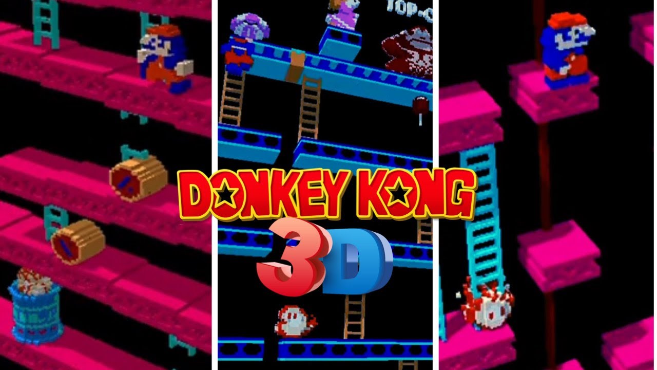 🦍Donkey Kong🦍 (1981) in 3D|💥Mind Blowing💥3dSen Emulator