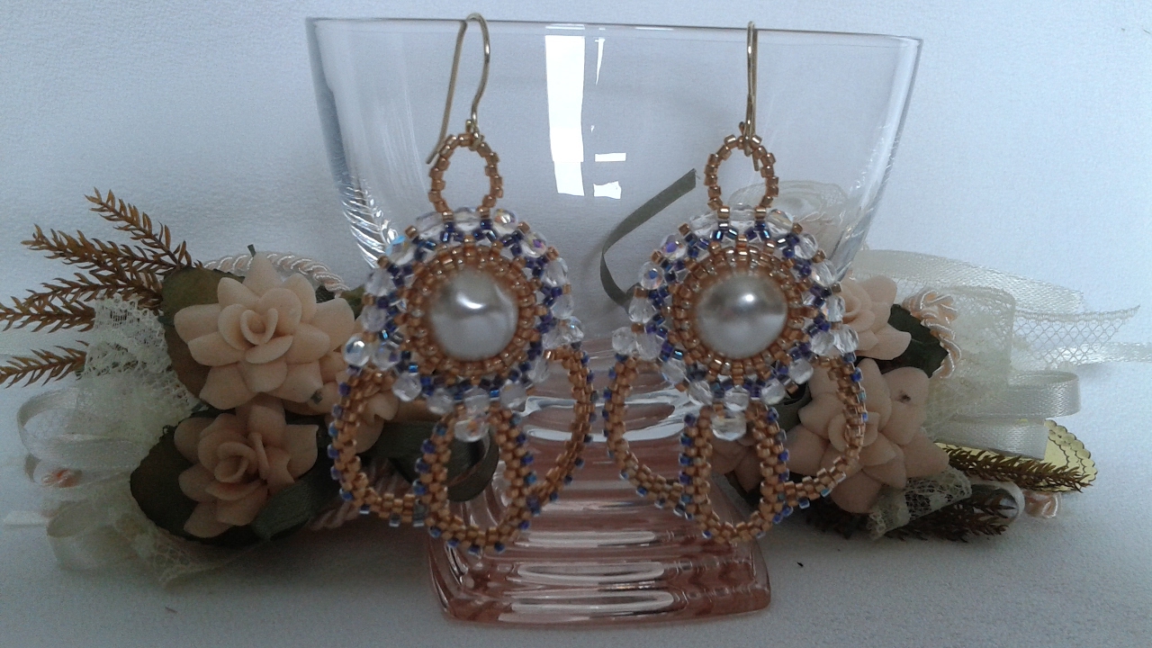 TUTORIAL ORECCHINI AFRODITE  CON PERLA E MEZZI CRISTALLI |  DIY