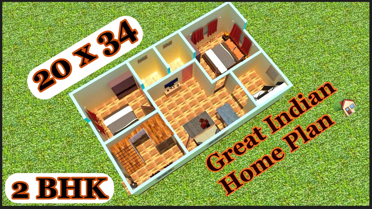 20*34 house plan west facing | Small home plans and designs | Small beautiful 3d floor plan