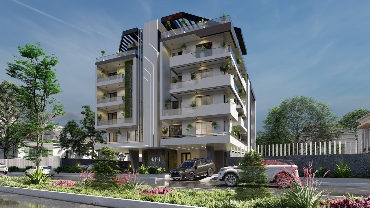 RESIDENTIAL BLOCK OF 2 AND 4 BEDROOM APARTMENT ARCHITECTURAL DESIGN ANIMATION
