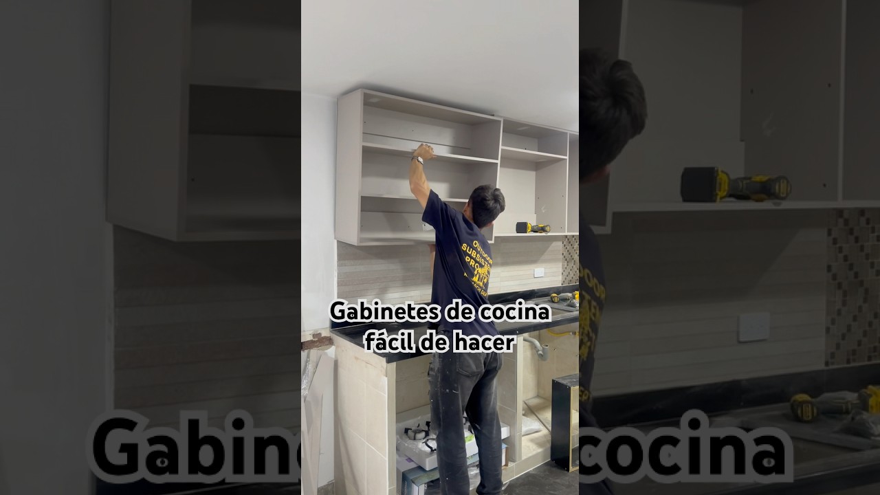 Gabinetes de cocina f&aacute;cil de hacer #asmr #diy #homedecor #kitchendesign #kitchen