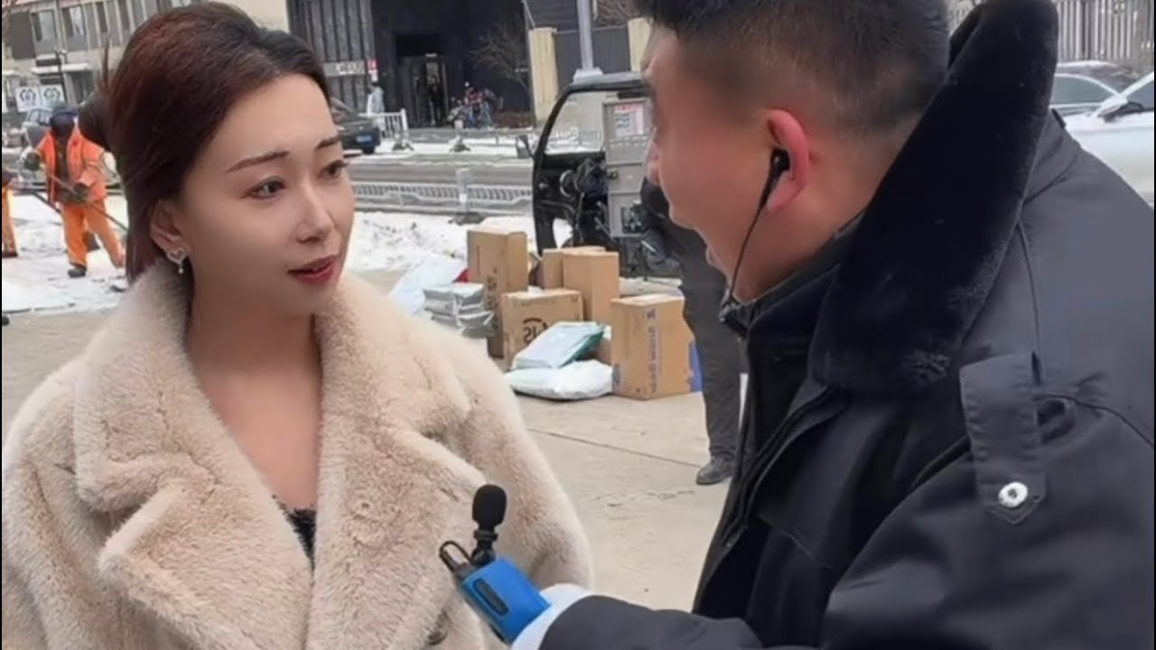 可爱的东北姑娘美丽冻人
