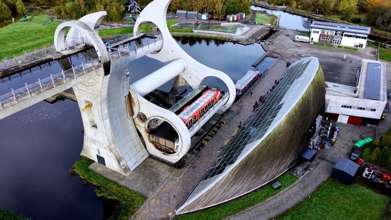 Falkirk Wheel: A Marvel of Engineering - Stunning Drone Footage