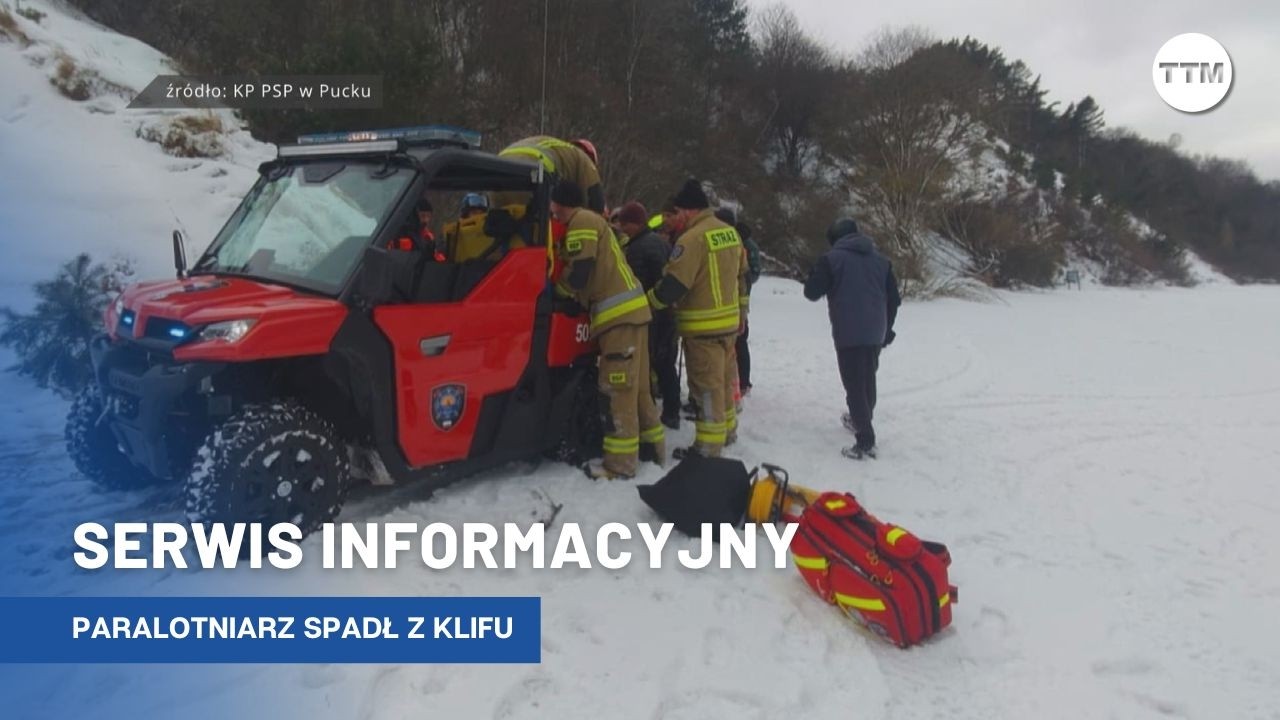 Paralotniarz spadł z klifu
