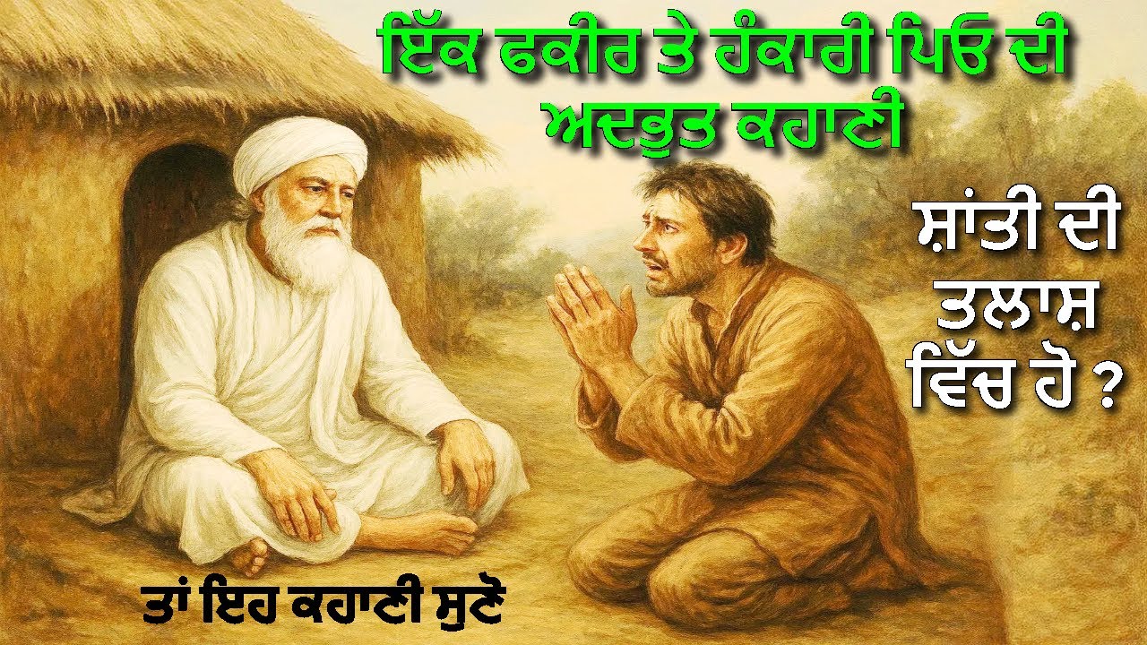 ਸ਼ਾਂਤੀ ਦੀ ਤਲਾਸ਼ ਵਿੱਚ ਹੋ?, ਤਾਂ ਇਹ ਕਹਾਣੀ ਸੁਣੋ, ਇੱਕ ਫਕੀਰ ਤੇ ਹੰਕਾਰੀ ਪਿਓ ਦੀ ਅਦਭੁਤ ਕਹਾਣੀ, Zindagi De Sabaq