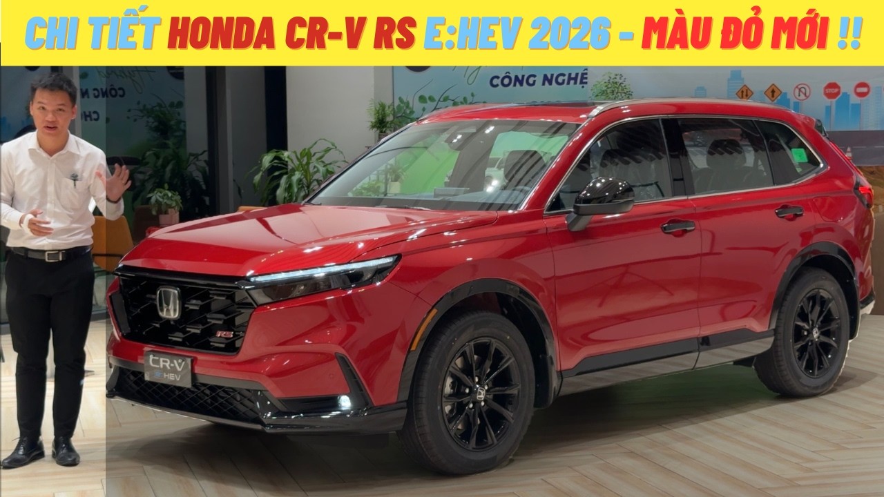 Chi tiết Honda CR-V Rs e:HEV 2026 màu ĐỎ mới | Honda CR-V Hybrid 2026 màu Đỏ | CR-V 2026 Rs Hybrid