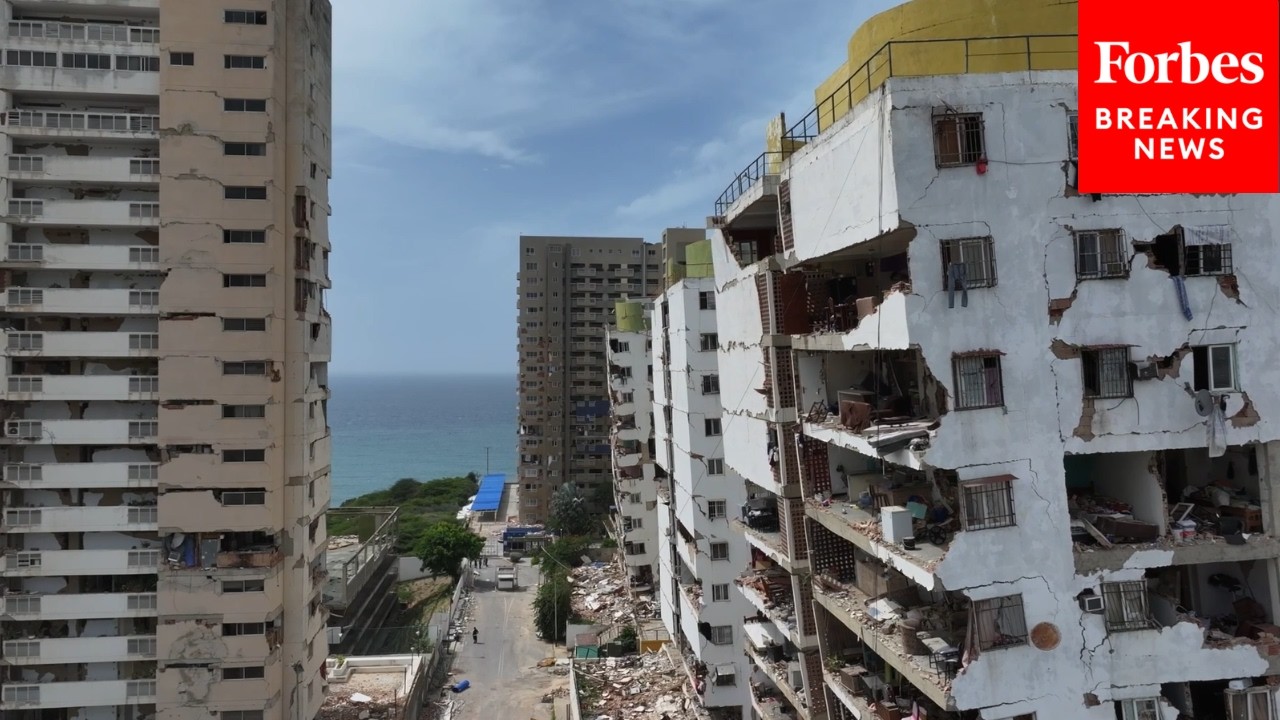 Drone Captures Widespread Damage Caused By Earthquakes In Venezuela As Death Toll Passes 3,000