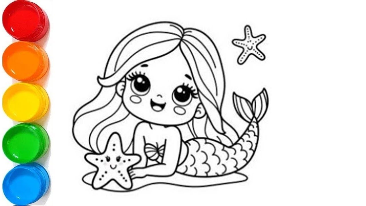 How To Draw mermaid Drawing, Panting And Coloring For Kids And Toddlers | Let's Draw Together