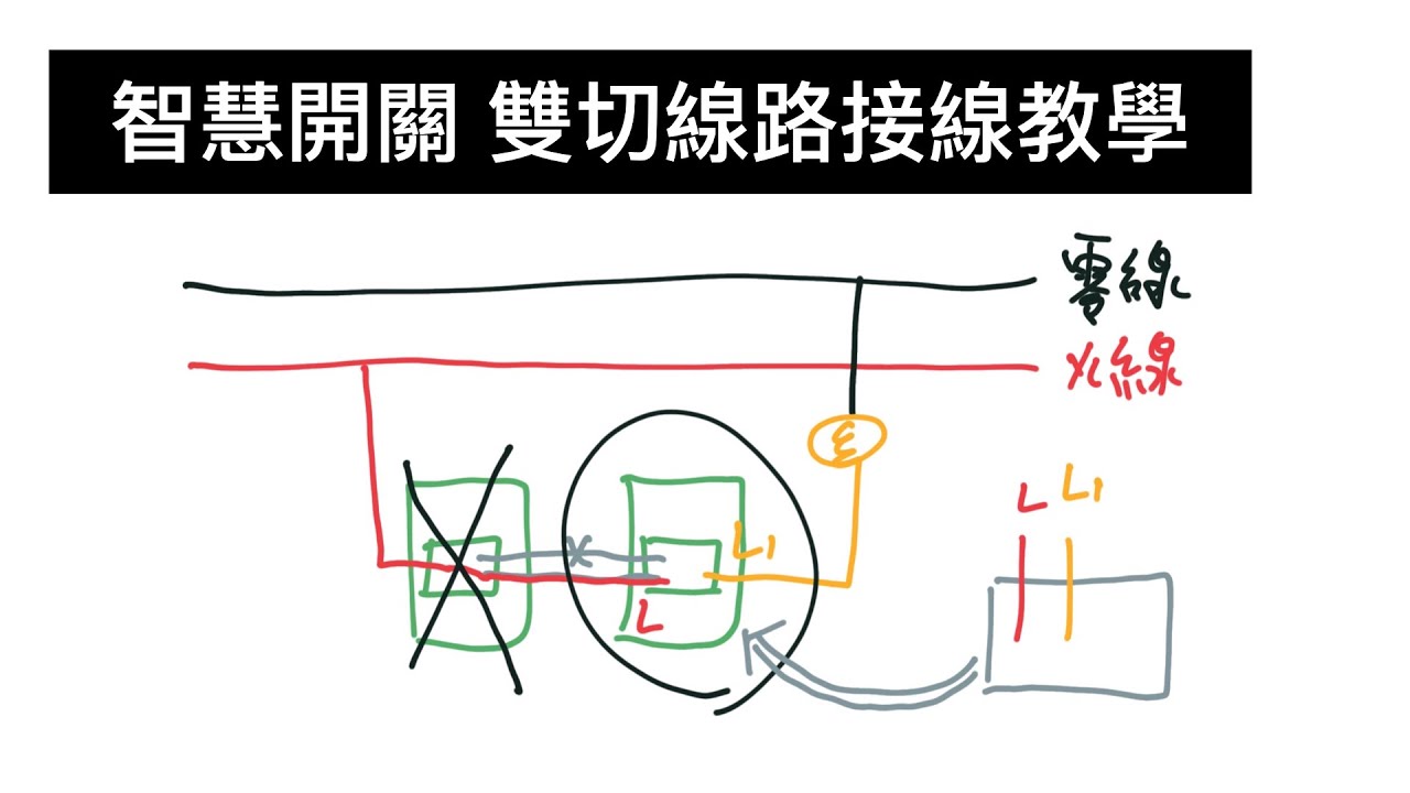 智慧開關接線教學，雙切開關線路教你怎麼改！（無預留中性線、有預留中性線兩種情況有不同改法）