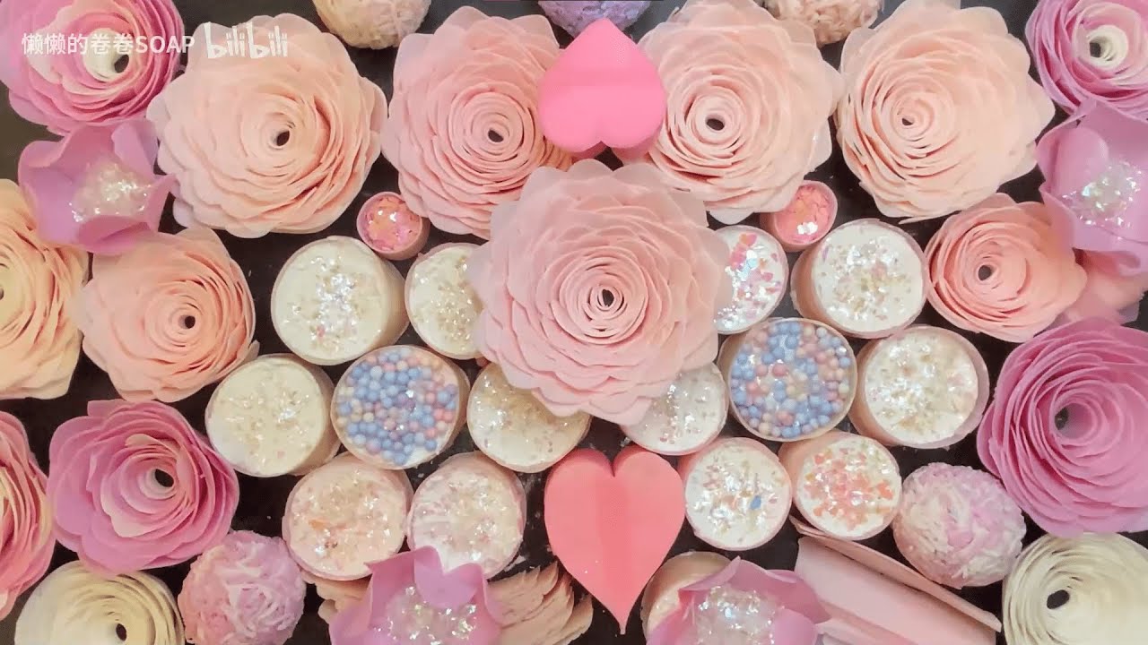 ASMRSoap Carving❤💜🤍皂花🌺皂片🌺皂絲球🌺捏肥皂🌺紓壓🌺sleep aid videos🏵