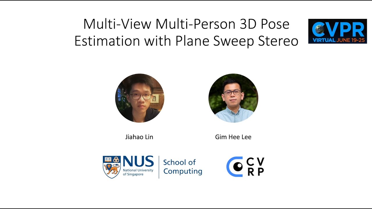 CVPR 2021 | Multi-View Multi-Person 3D Pose Estimation with Plane Sweep Stereo