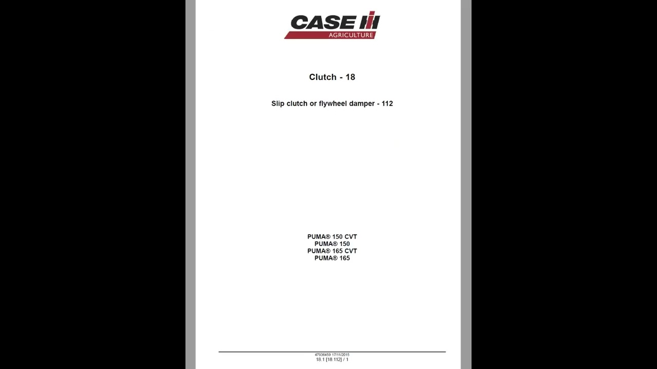 Case PUMA 150 (Tier 4B) Service manual