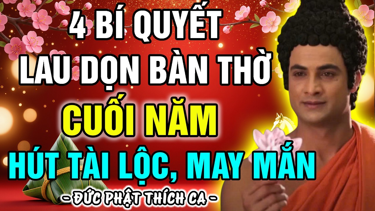 PHẬT DẠY: 4 BÍ QUYẾT LAU DỌN BÀN THỜ TỔ TIÊN ĐÚNG PHÁP -  HÚT TÀI LỘC, MAY MẮN TRÀN ĐẦY CẢ NĂM MỚI