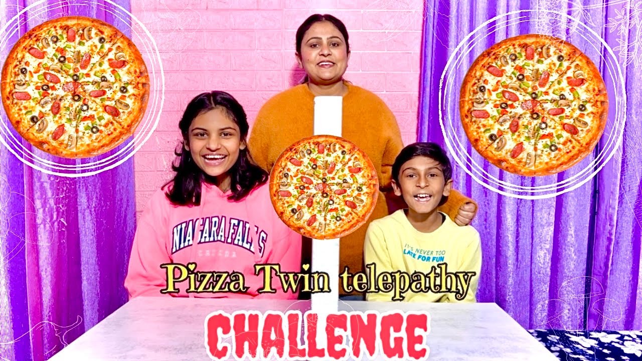 Pizza Twin telepathy game challenge । game video । Fun game ।challenge video ।