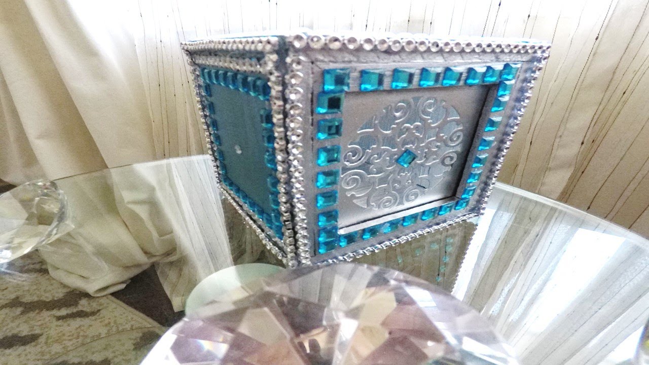 50c Box to CenterPiece Bling Box From Scrap to Treasure DIY