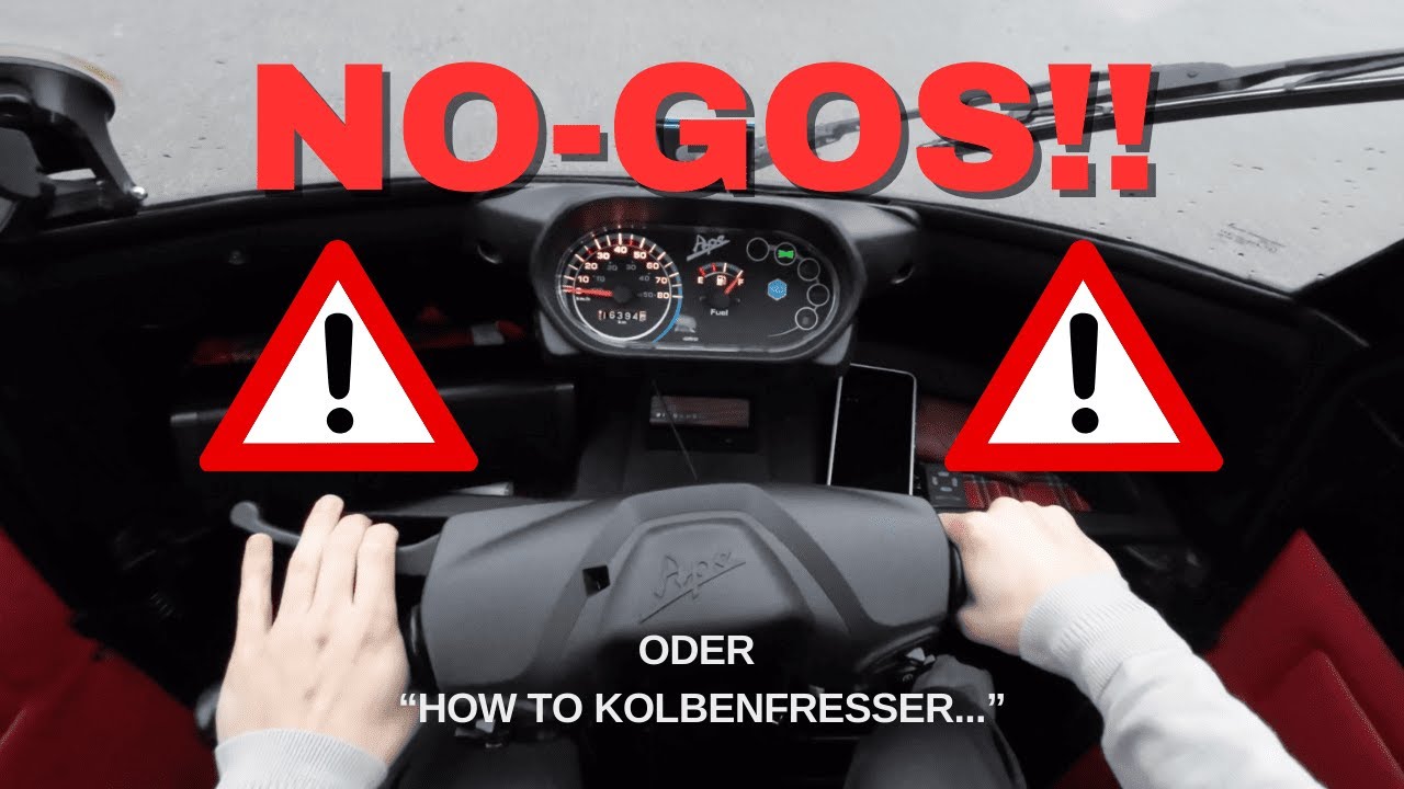 Ape 50 - No-Gos beim Ape fahren (wie fahre ich Ape Teil 2)