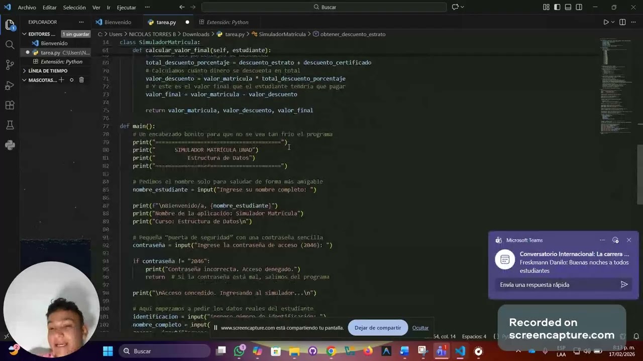 Fase 1 Evaluación del escenario Estructura de datos