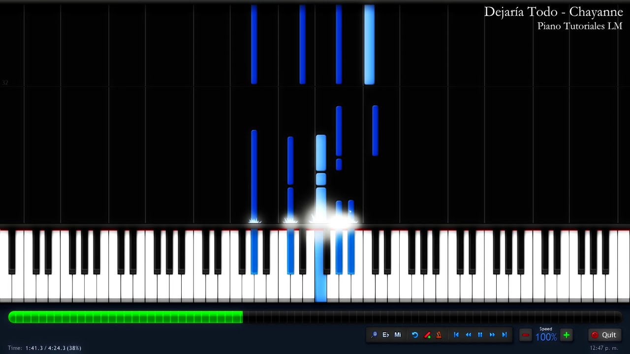 Dejar&iacute;a Todo - Chayanne. Piano Tutorial.