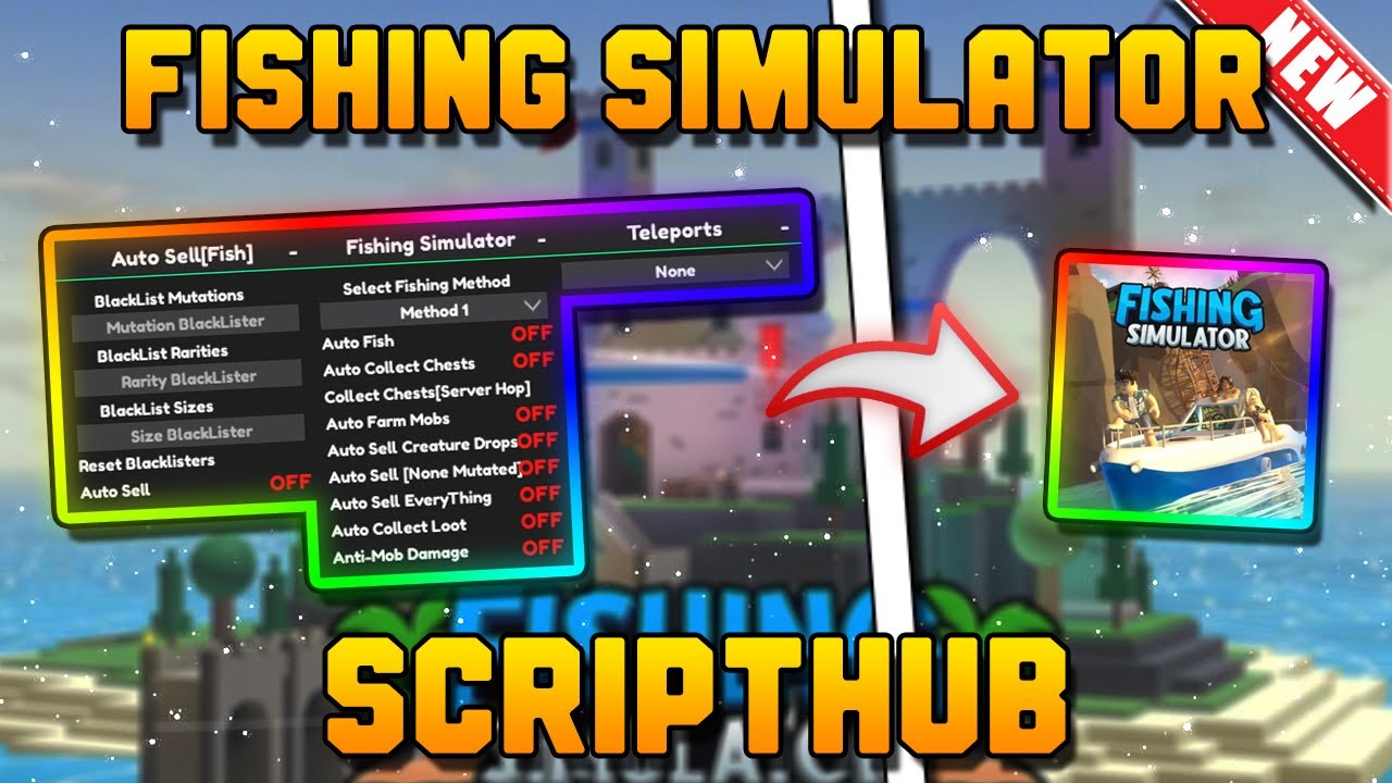 🔥 ScriptHub - Fishing Simulator Script | Auto Farm - Auto Pesca - Auto Chests | Mobile & PC [2025]