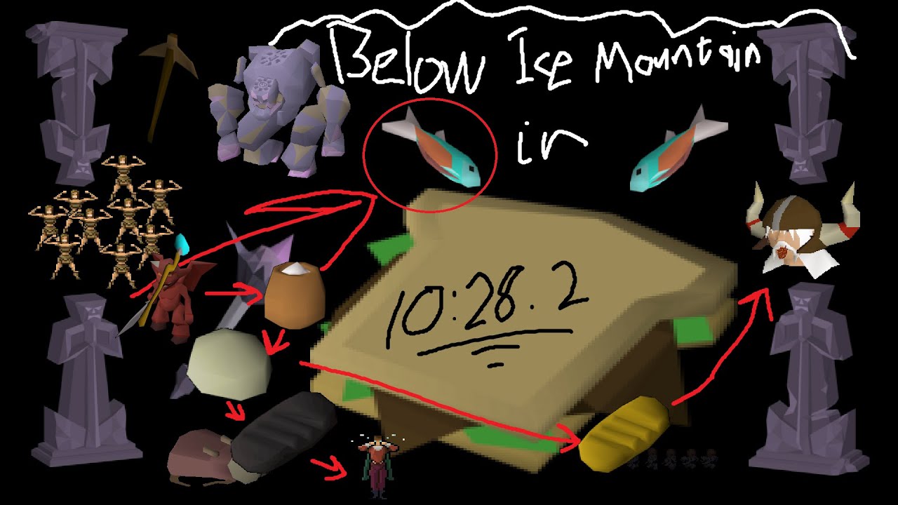 Below Ice Mountain in 10:28.2 (alts, prerun)