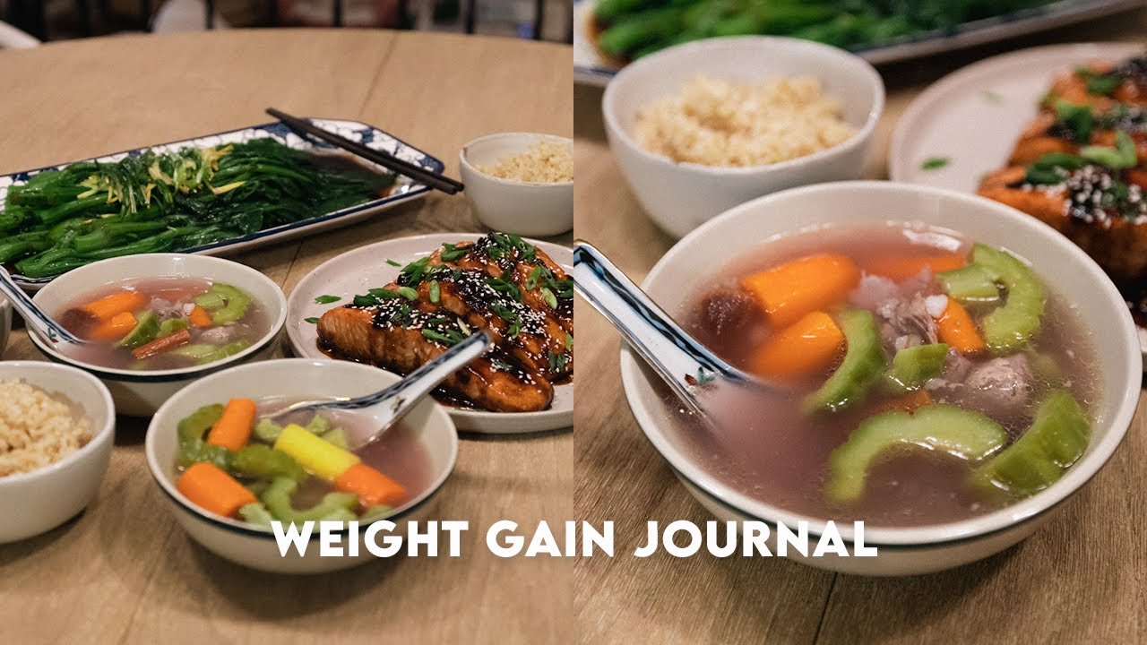 Making a Cantonese Dinner | Bitter Melon Soup,Choy Sum,Caramelized Salmon| Weight Gain Journal | wah