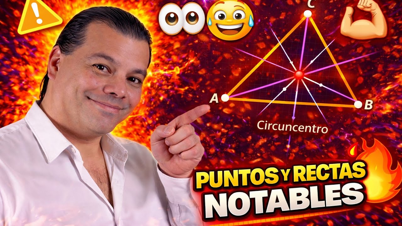 Puntos y rectas notables de un triángulo | Ejercicio típico de examen (ESO y Bachillerato)